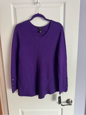 ALFANI, royal purple, light knit, NWT